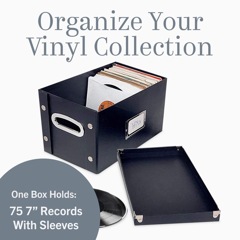 Snap-N-Store Vinyl Record Storage Box - 12" - 1 Pack- Crate Holds up to 75 Vinyl Albums - Berry - Image 3